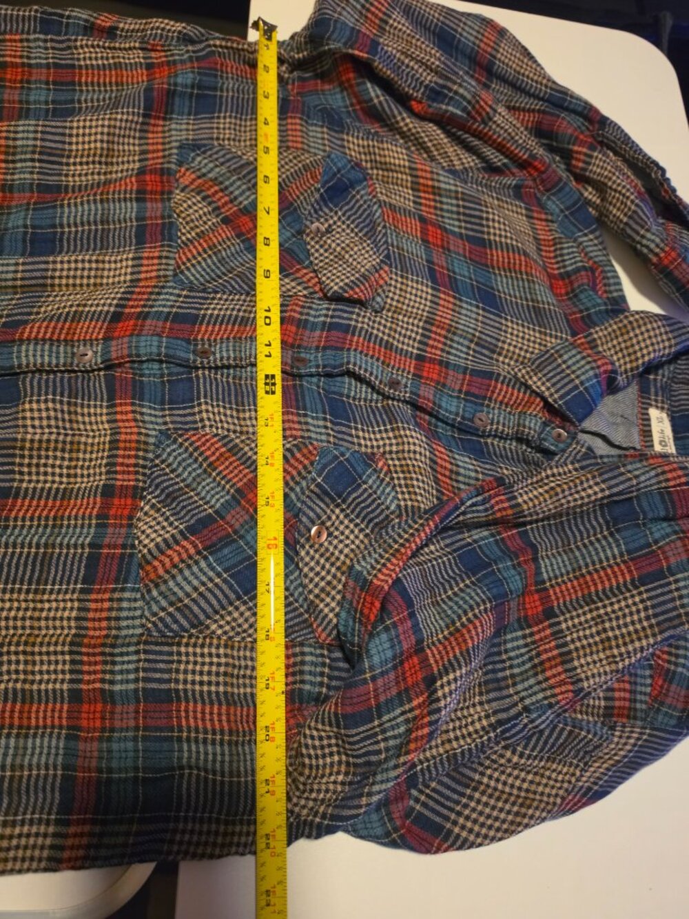 Natural Life Cooper Shirt Navy Red Plaid Cotton Dress Sz XL - Picture 14 of 14